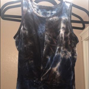 Tie dye blue tank top